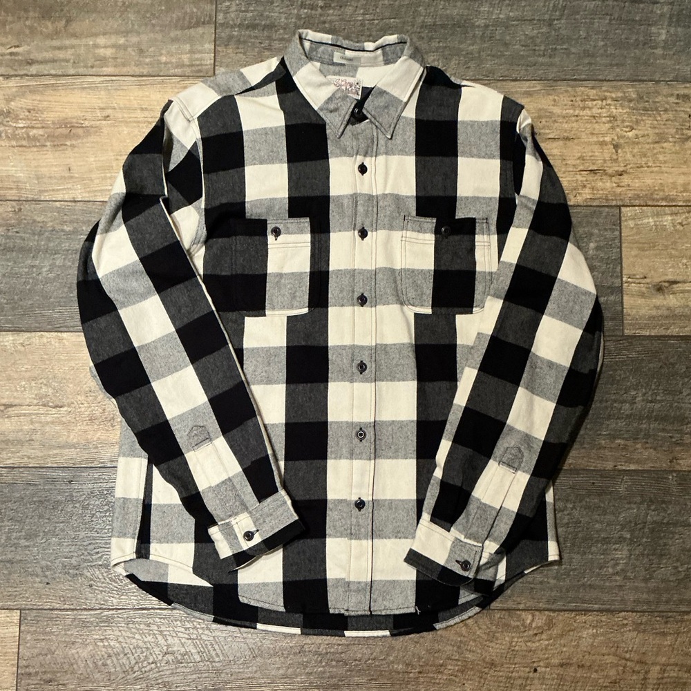 Black and White Flannel - L